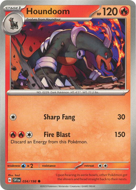 Houndoom 034/198 from SV01: Scarlet & Violet Base Set