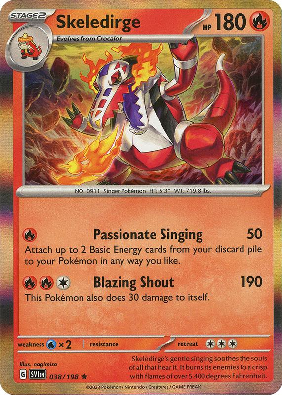 Skeledirge 038/198 from SV01: Scarlet & Violet Base Set