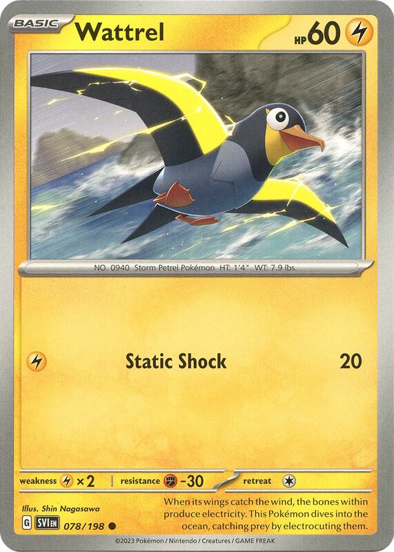 Wattrel 078/198 from SV01: Scarlet & Violet Base Set