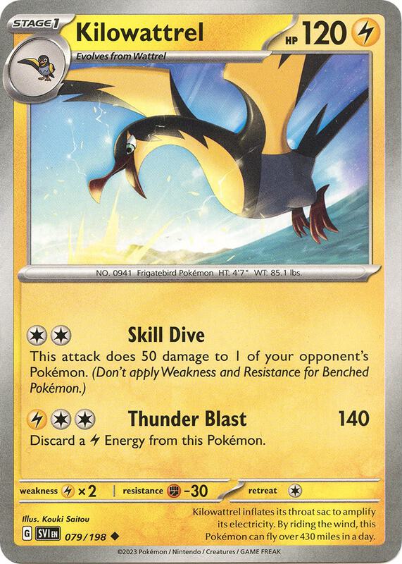 Kilowattrel 079/198 from SV01: Scarlet & Violet Base Set