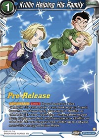 Krillin Helping His Family card art