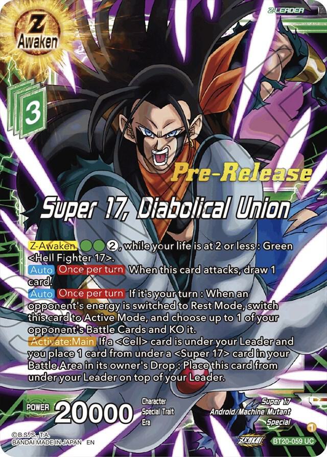 Super 17, Diabolical Union #BT20-059 — Power Absorbed Pre-Release Cards