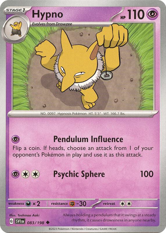 Hypno 083/198 from SV01: Scarlet & Violet Base Set