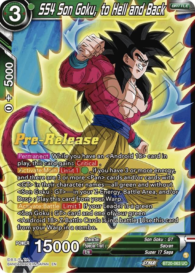 SS4 Son Goku, to Hell and Back - Power Absorbed Pre-Release Cards