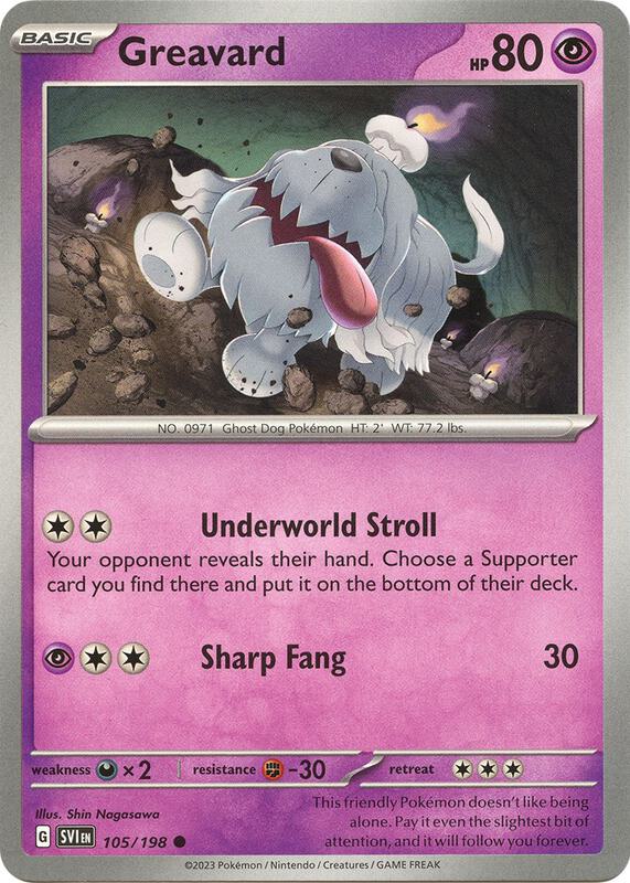 Greavard 105/198 from SV01: Scarlet & Violet Base Set