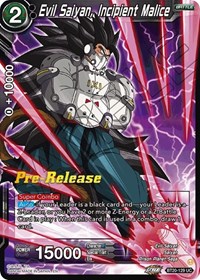 Evil Saiyan, Incipient Malice card art