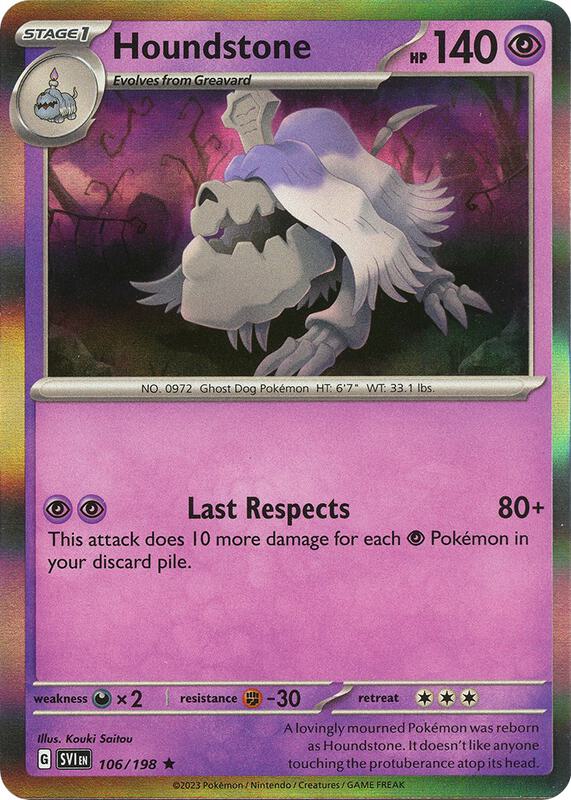 Houndstone 106/198 from SV01: Scarlet & Violet Base Set