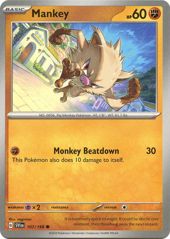 Mankey 107/198 from SV01: Scarlet & Violet Base Set