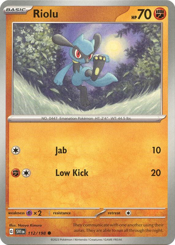 Riolu 112/198 from SV01: Scarlet & Violet Base Set