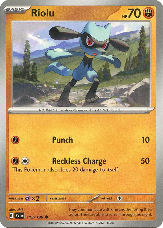 Riolu 113/198 from SV01: Scarlet & Violet Base Set