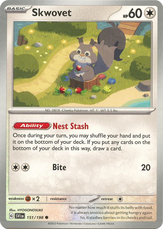 Skwovet 151/198 from SV01: Scarlet & Violet Base Set