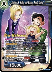 Android 18, Krillin, and Maron, Family United card art