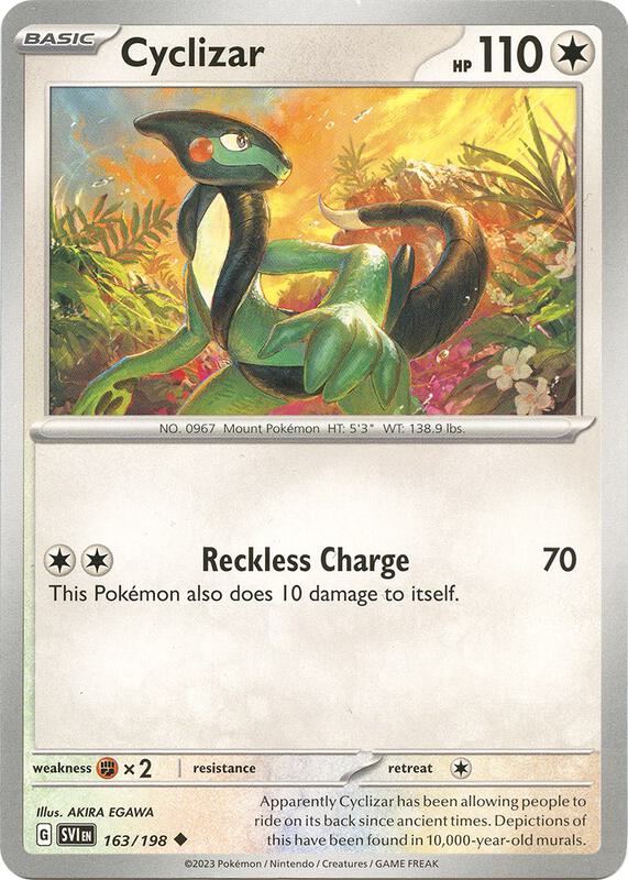 Cyclizar 163/198 from SV01: Scarlet & Violet Base Set