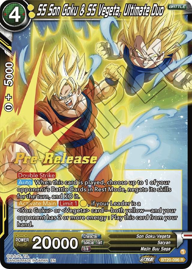 SS Son Goku & SS Vegeta, Ultimate Duo #BT20-096 — Power Absorbed Pre-Release Cards