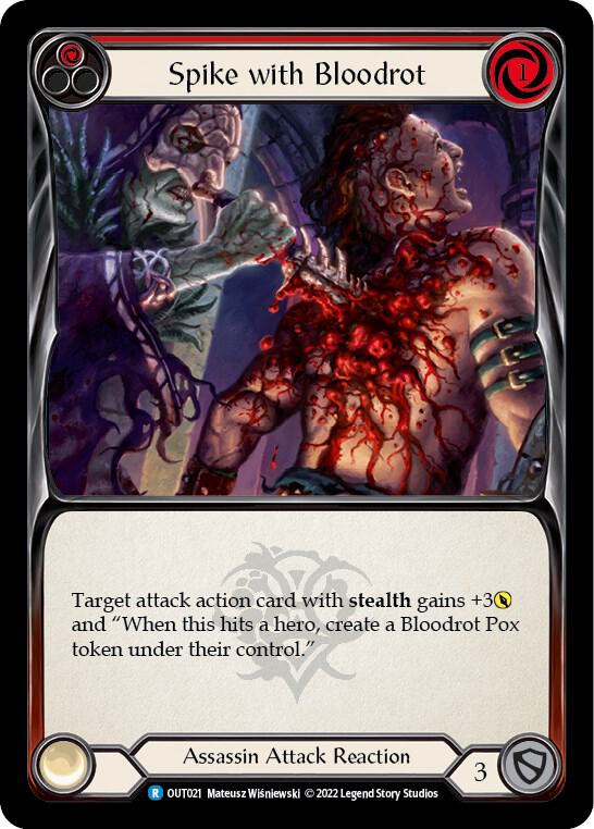 Spike with Bloodrot 腐血病の投与 フレッシュアンドブラッド Spike with Bloodrot (Red) - Outsiders - Flesh and Blood TCG
