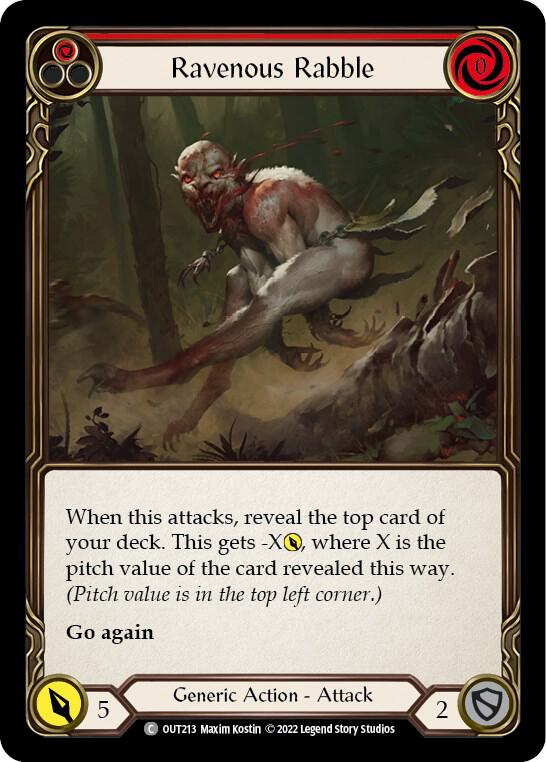 Ravenous Rabble (Red) - Outsiders - Flesh and Blood TCG