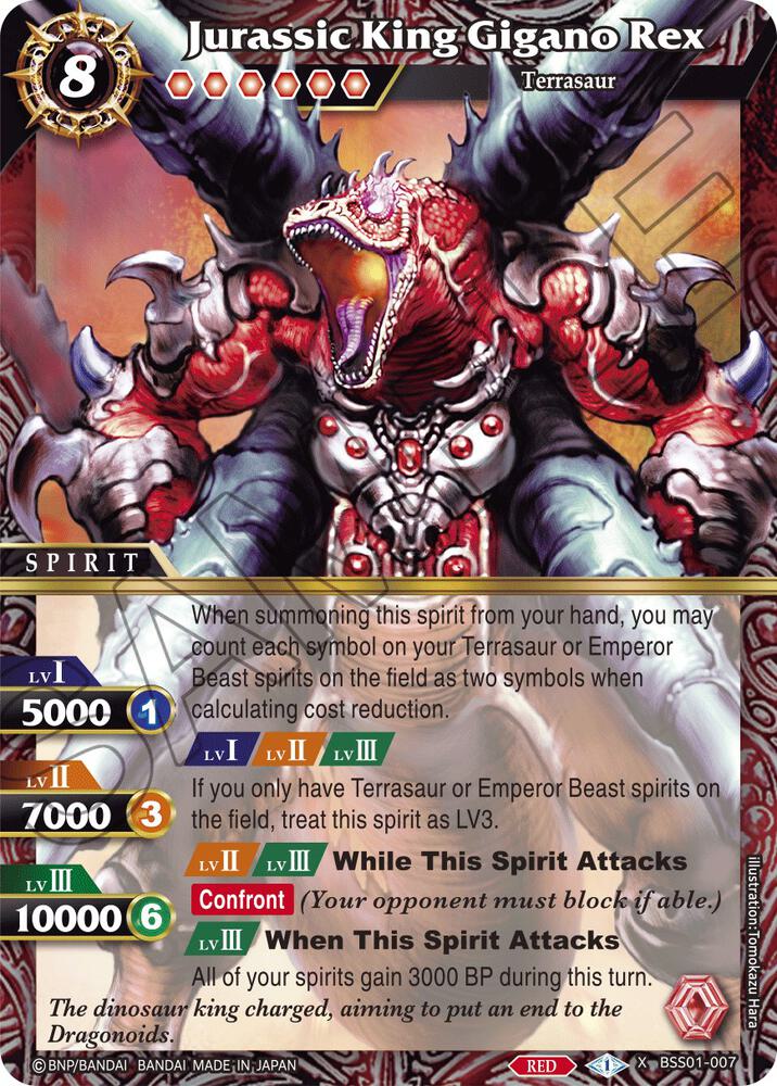 Jurassic King Gigano Rex - Dawn of History - Battle Spirits Saga