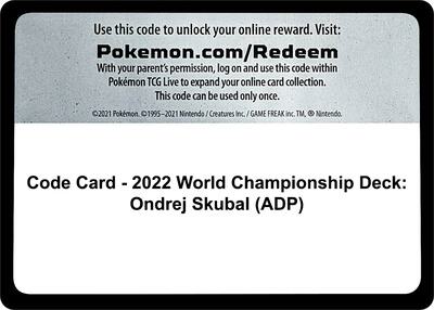 Code Card - 2022 World Championship Deck: Ondrej Skubal (ADP)