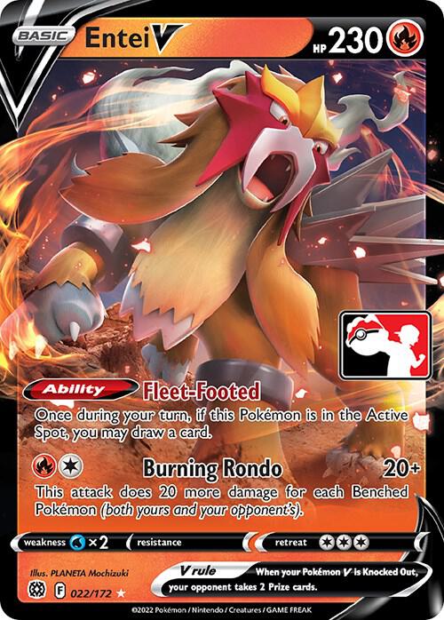 Entei V 022/172 from Prize Pack Series Cards