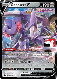Genesect V #185/264 from Prize Pack Series Cards Pokemon card image