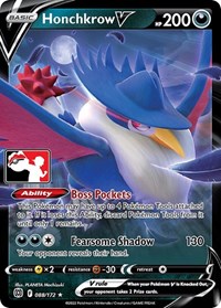 Honchkrow V #088/172 from Prize Pack Series Cards Pokemon card image