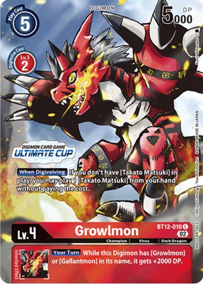 Growlmon (Ultimate Cup) Across Time card price