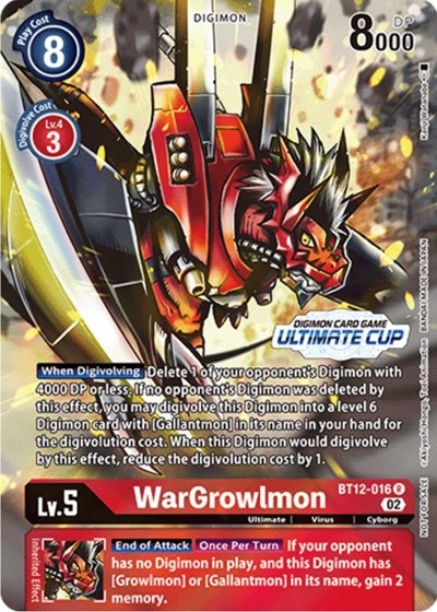 WarGrowlmon (Ultimate Cup) Across Time card price