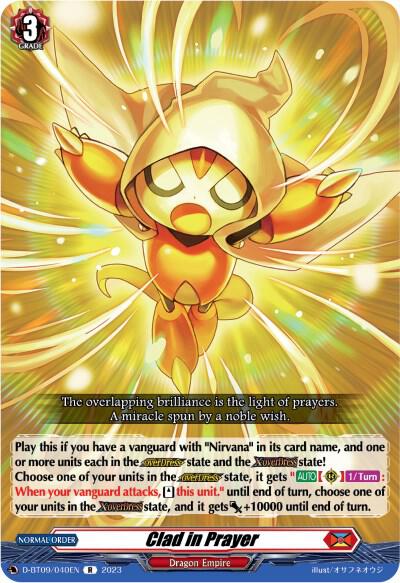 Clad in Prayer - D-BT09: Dragontree Invasion - Cardfight Vanguard