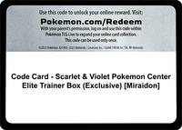 Code Card - Scarlet & Violet Pokemon Center Elite Trainer Box (Exclusive) [Miraidon] · SV01: Scarlet & Violet Base Set · #— · Normal