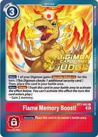 Flame Memory Boost! (Judge Pack 3) - Next Adventure - Digimon card