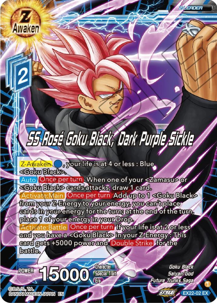 SS Rose Goku Black, Dark Purple Sickle - Expansion Deck Box Set 22