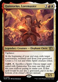 Quintorius, Loremaster (March of the Machine)