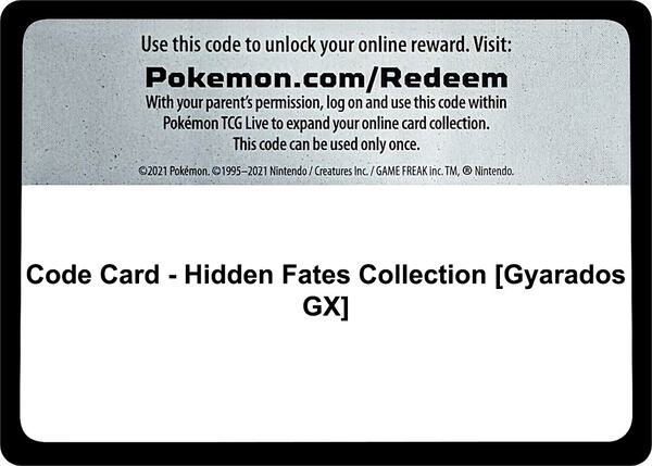 Code Card - Hidden Fates Collection [Gyarados GX]