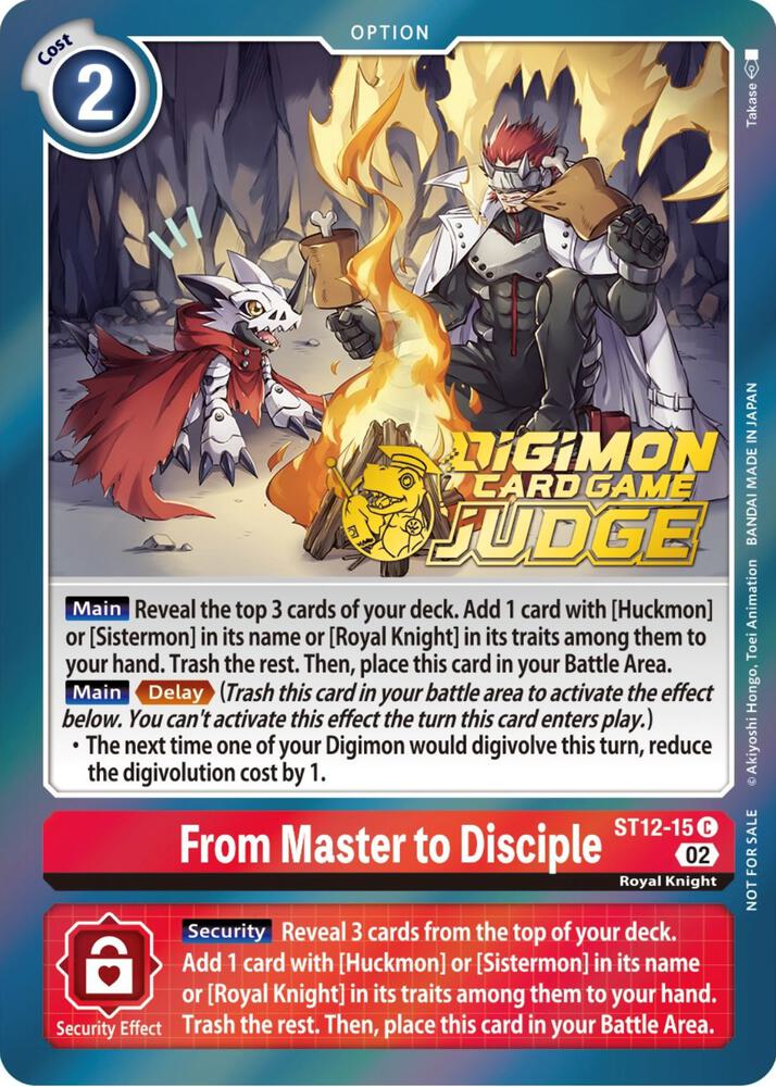 From Master to Disciple Judge Pack 3 digimon card