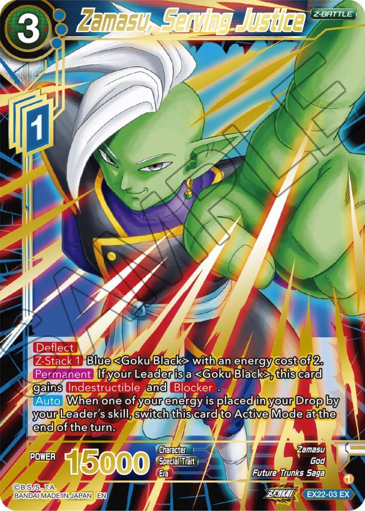 Zamasu, Serving Justice (Gold Stamped) #EX22-03 — Expansion Deck Box Set 22: Ultimate Deck 2023