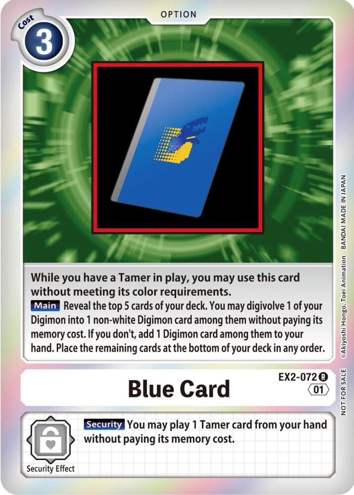 Blue Card Event Pack 4 digimon card