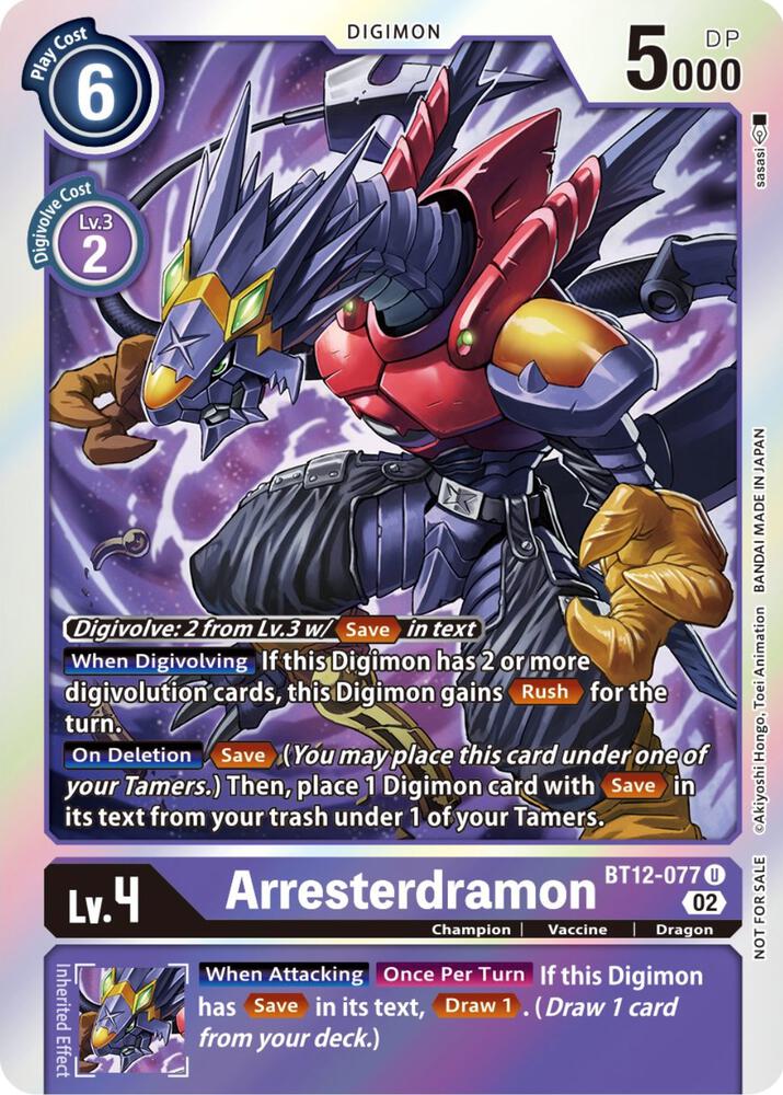Arresterdramon (Box Topper) BT12-077 U card
