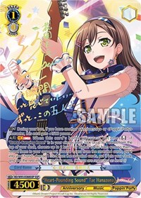 "Heart-Pounding Sound" Tae Hanazono (SSP) - Weiss Schwarz BanG Dream! Girls Band Party! 5th Anniversary trading card