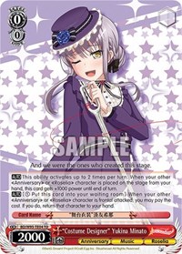 "Costume Designer" Yukina Minato - Weiss Schwarz BanG Dream! Girls Band Party! 5th Anniversary trading card
