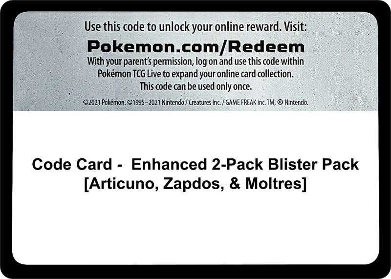 Code Card - Enhanced 2-Pack Blister Pack [Articuno, Zapdos, & Moltres]  from World Championship Decks