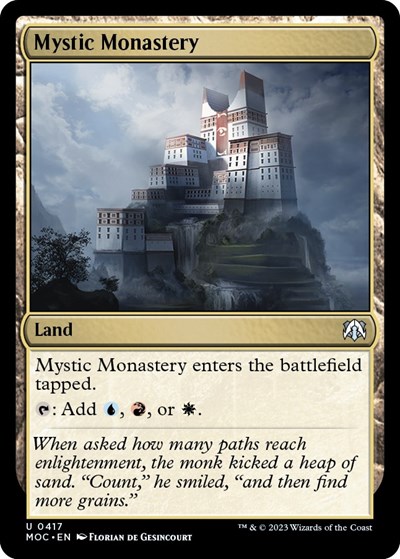 Mystic Monastery from MOC #417, Magic: The Gathering card