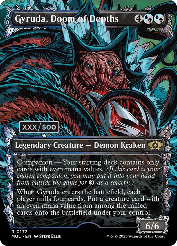 遊戯王　March クオシク　③ Gyruda, Doom of Depths (Serial Numbered) - March of the Machine