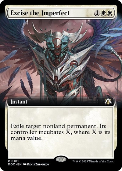 Excise the Imperfect (Extended Art) from MOC #101, Magic: The Gathering card