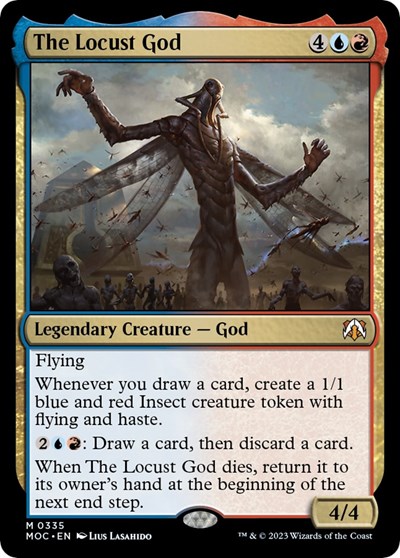 The Locust God from MOC #335, Magic: The Gathering card
