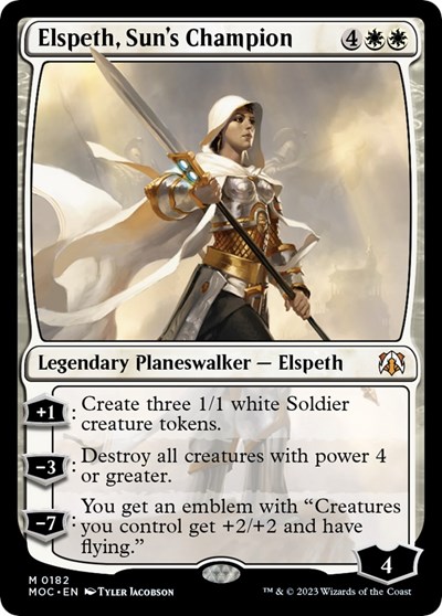 Elspeth, Sun's Champion from MOC #182, Magic: The Gathering card