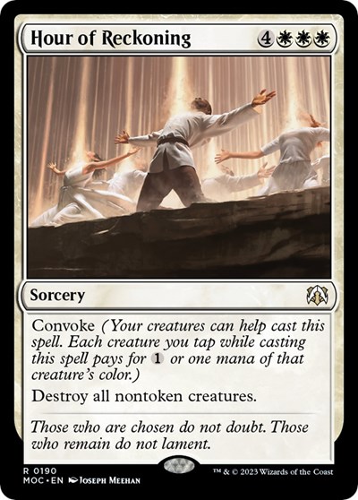 Hour of Reckoning from MOC #190, Magic: The Gathering card