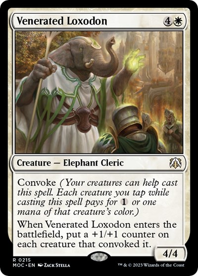 Venerated Loxodon from MOC #215, Magic: The Gathering card