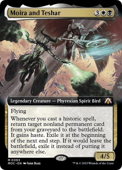 Moira and Teshar (Extended Art) from MOC #93, Magic: The Gathering card