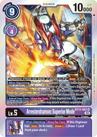Arresterdramon: Superior Mode - Across Time - Digimon card