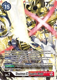 Shoutmon X7: Superior Mode - Across Time - Digimon card